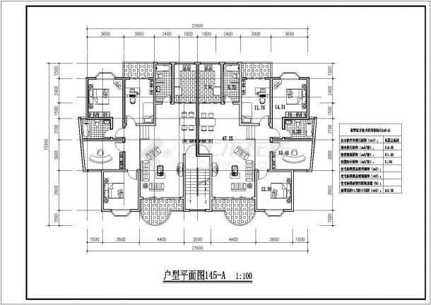 【苏州】某地住宅户型平面设计图纸-图一