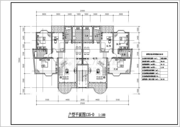 【苏州】某地住宅户型平面设计图纸-图二