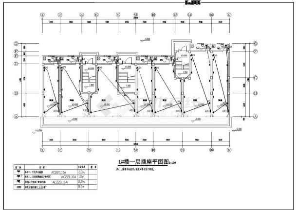 某地区商住楼CAD电气施工设计参考详图-图二