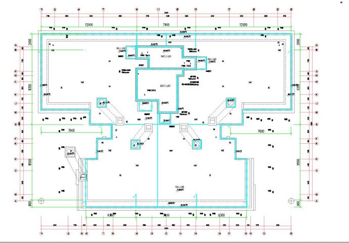 某地屋面防雷平面图CAD图纸_图1