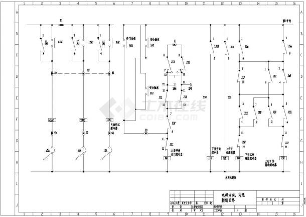 【江苏省】某地区电梯主回路cad图纸-图一