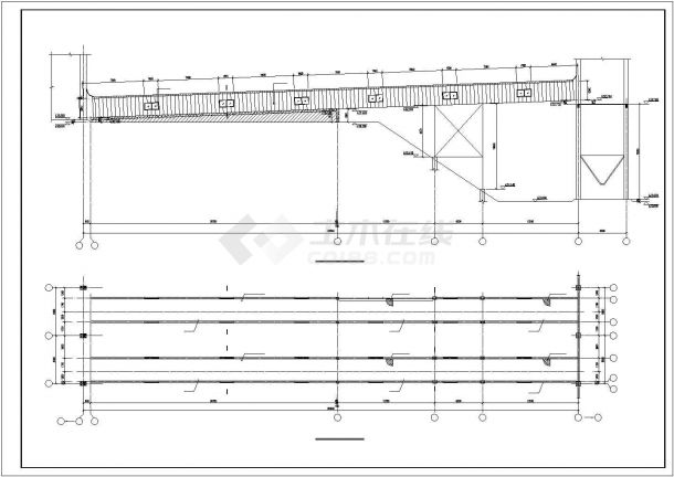 60米栈桥皮带廊平面布置CAD图-图二