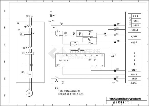 某空调机组电气控制cad原理图纸-图一