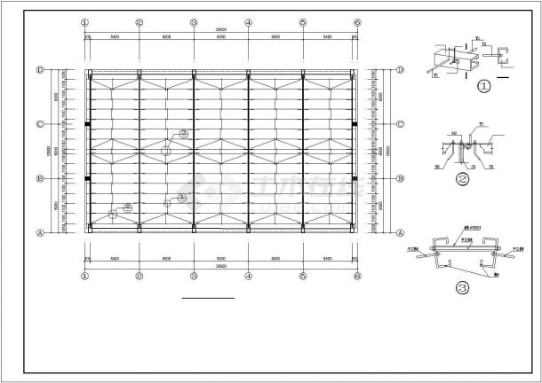 某18X30米轻钢屋面厂房结构设计图-图一