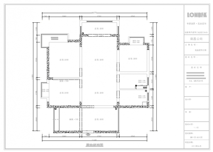 欧式风格完整室内设计施工图（附效果图）_图1