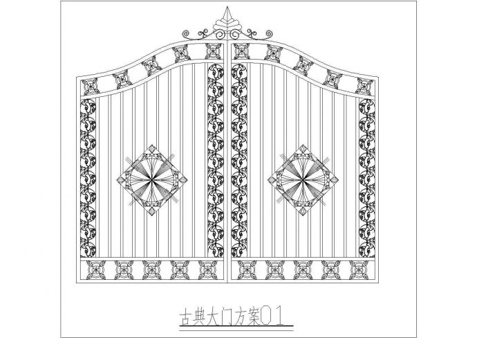 【重庆】某景区古门建筑设计施工图_图1