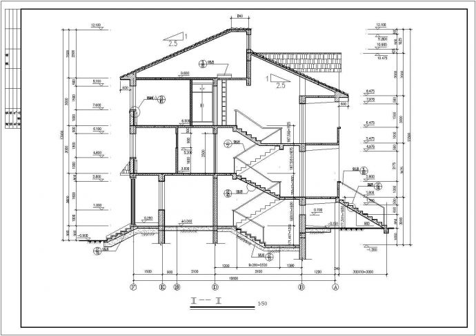 某欧式错层别墅CAD设计参考图_图1