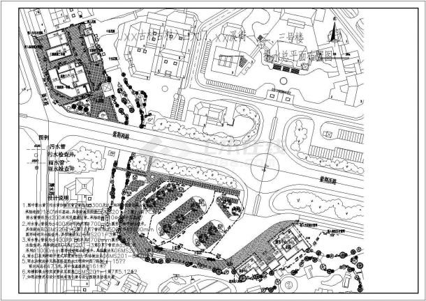 古城规划-水电平立剖面CAD布置图-图二