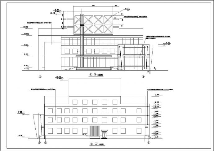 某市四层综合演播厅建筑设计施工图_图1