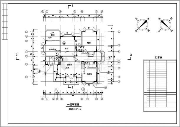 某精美别墅建筑平面大样图-图二