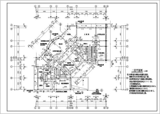 某市四层防疫站建筑施工图（共11张图）-图二