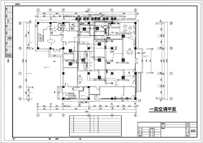 某综合大楼户式中央空调设计cad施工图_图1