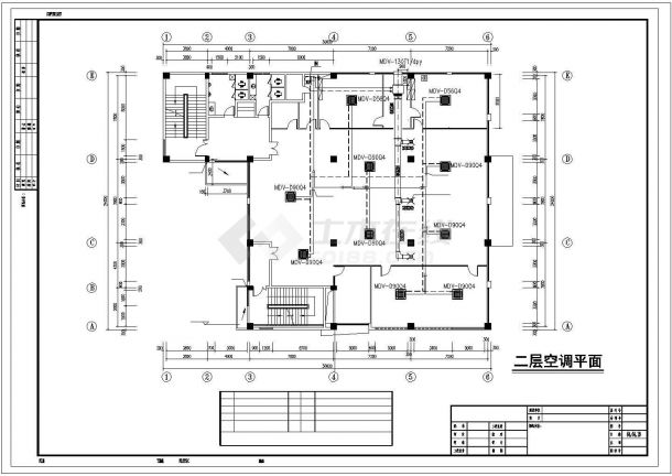 某综合大楼户式中央空调设计cad施工图-图二
