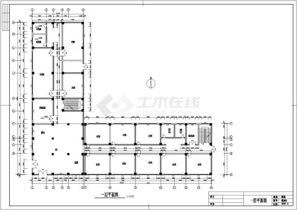 某地六层办公楼建筑设计方案图-图二