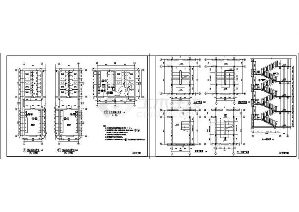 某厂区宿舍楼工程施工建筑CAD图纸-图二