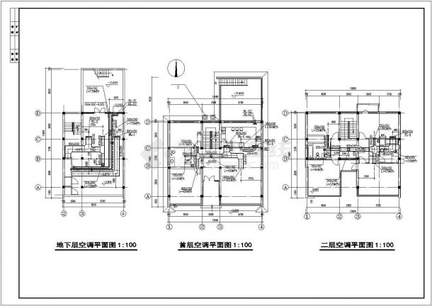 别墅建筑空调系统设计施工图-图二