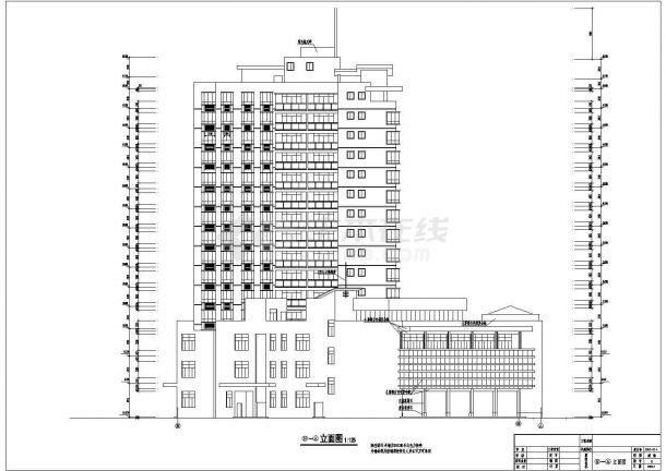 某高层商务公寓楼全套CAD施工图-图二