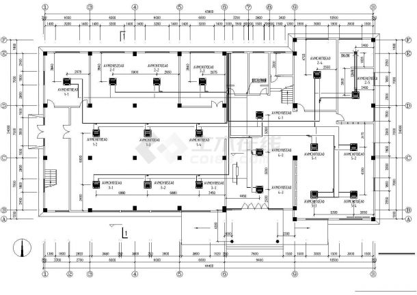 [江苏]商用办公楼空调通风防排烟系统设计施工图-图一