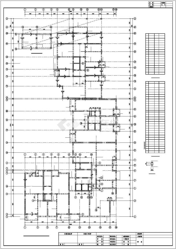 哈市某26层住宅楼结构施工图-图一