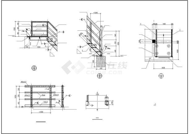某工业建筑办公资料室结构设计施工图-图二