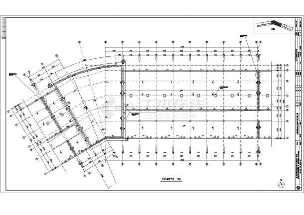 某步行街商铺建筑方案设计图纸（包括结构、安装）-图二