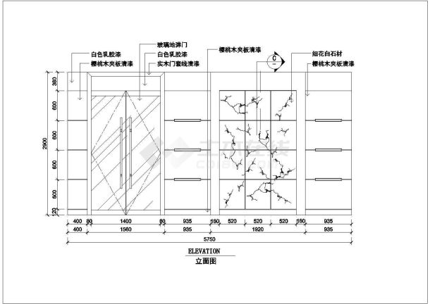 某地电梯间装修设计施工图（共6张）-图二