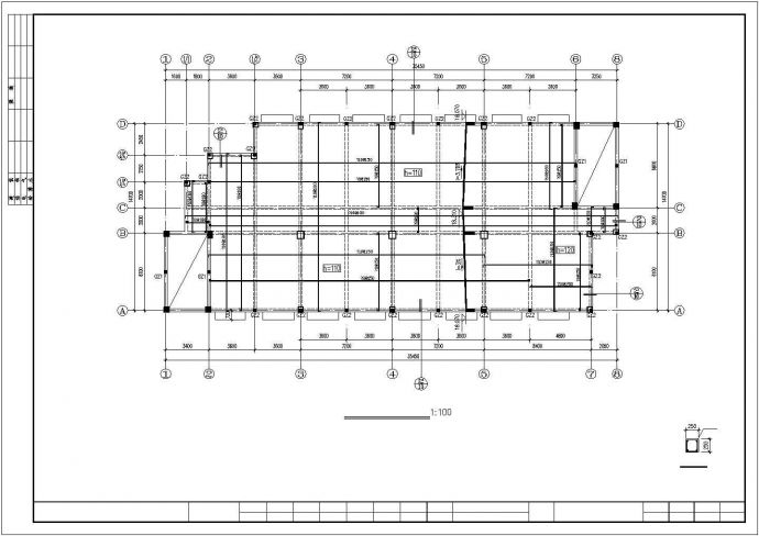 某框架宿舍办公综合楼结构施工图纸_图1