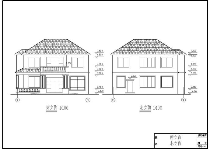 别墅建筑图纸（一）（CAD图纸）_图1