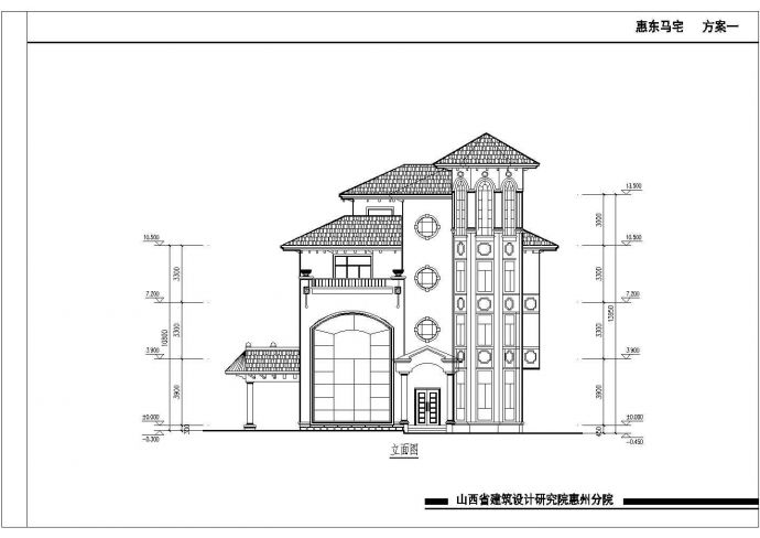 某地别墅平面设计图（CAD图纸）_图1
