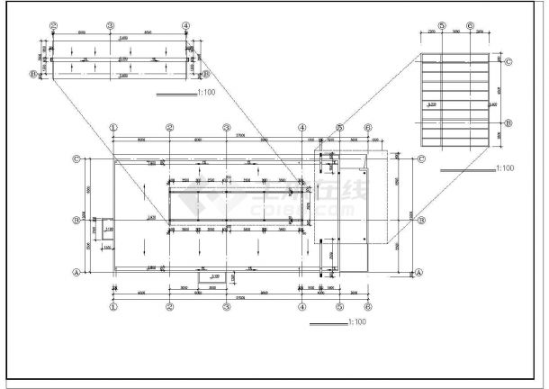 一套实验室建筑施工CAD图-图一