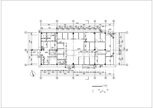 一套实验室建筑施工CAD图-图二