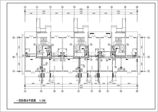 哈尔滨某住宅楼室内给排水施工图设计-图二