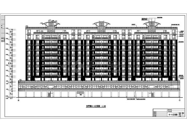 某地高层商住楼建筑设计图（共24张）-图二