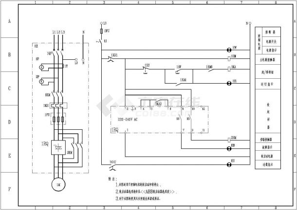 软启动电气控制图纸（含主要元件表）-图二