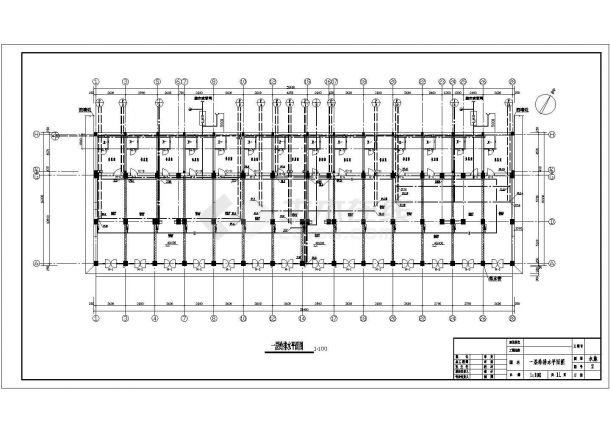  Water construction drawing of commercial residential building on the ground floor A of a construction group - Figure 1