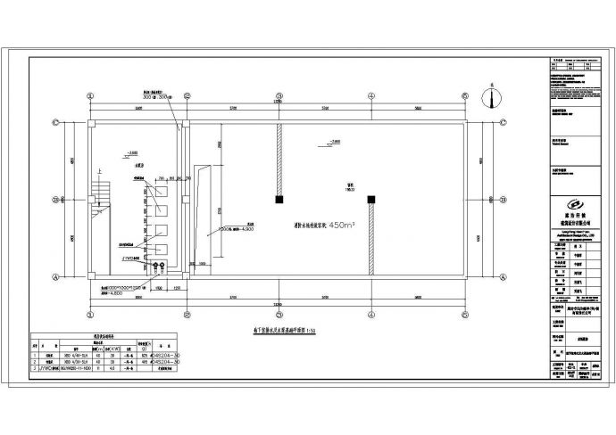 某地区泵房给排水CAD设计参考图_图1