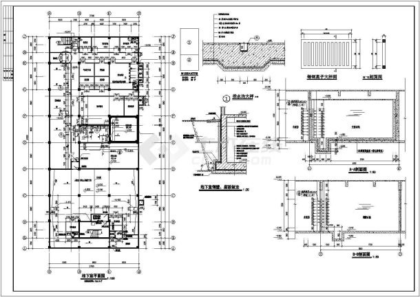 青岛市某特色商场建筑设计施工CAD布置图-图二
