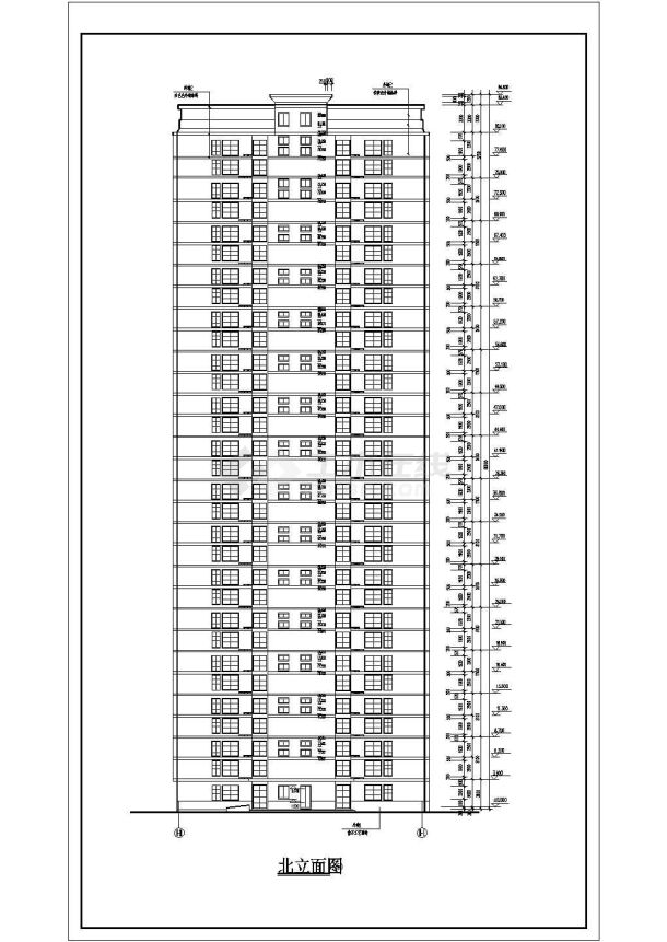 某小区高层住宅楼建筑CAD参考示意图-图一