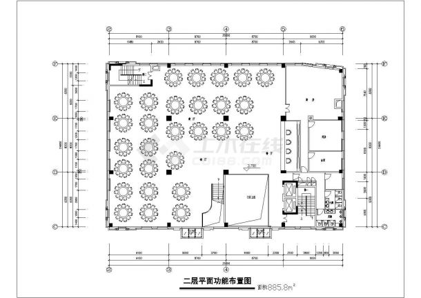 酒店建筑CAD平面图-图一