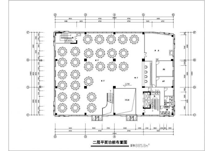 酒店建筑CAD平面图_图1