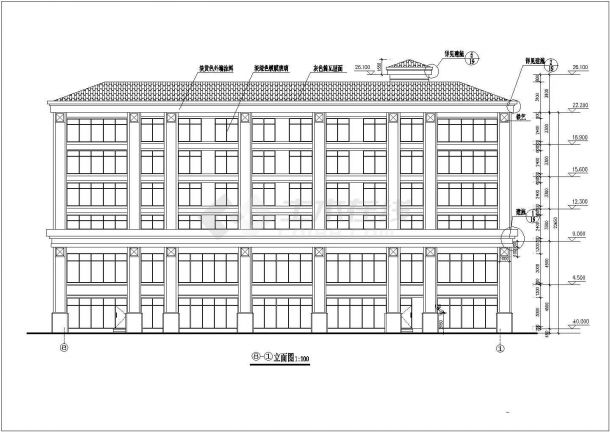 某地旅馆方案建筑设计施工图（全套）-图二