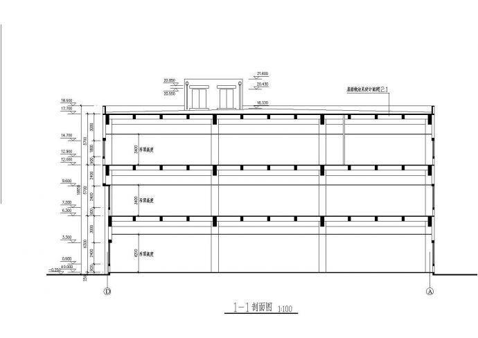两层装配车间建筑设计图（含设计说明）_图1