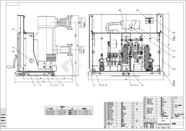 设备控制设计cad图（含部件分列表）-图一