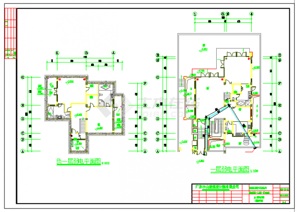 别墅建筑D型住宅电气施工预埋图（含3张图）-图二