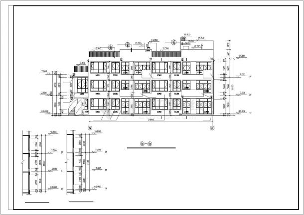 YOKA工作室建筑设计施工图47（平面图、立面图）-图一