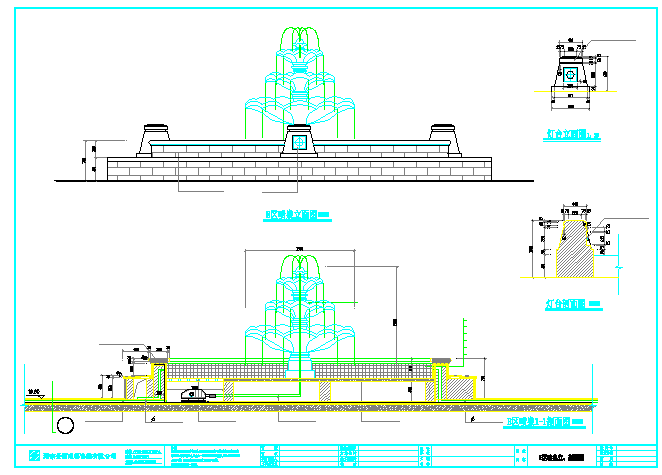 大型屋顶花园设计施工CAD布置图_图1