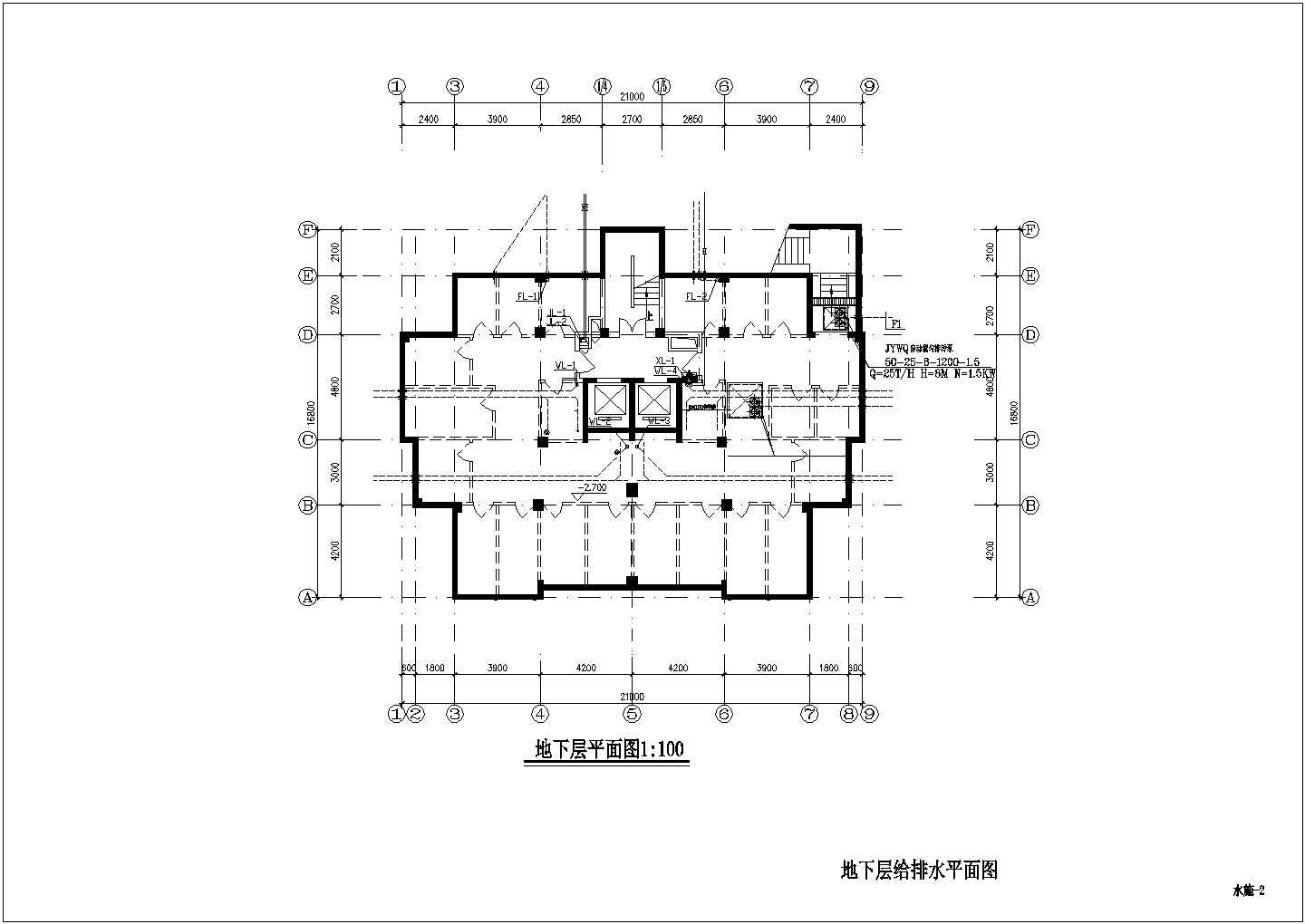 某十五层普通住宅给排水设计图