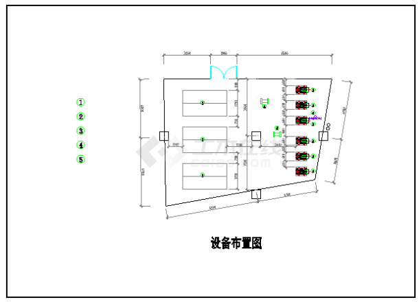 某地空调水泵房详图-图一