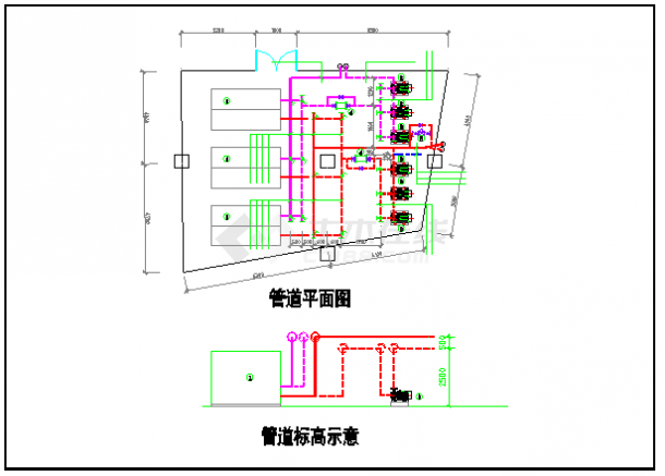 某地空调水泵房详图-图二