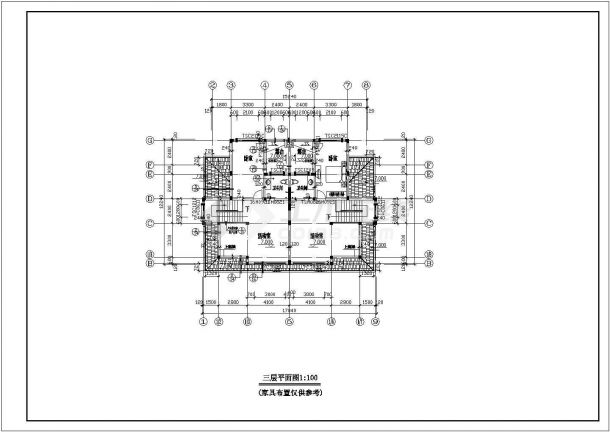 一套多层的别墅住宅建筑图（共8张）-图二